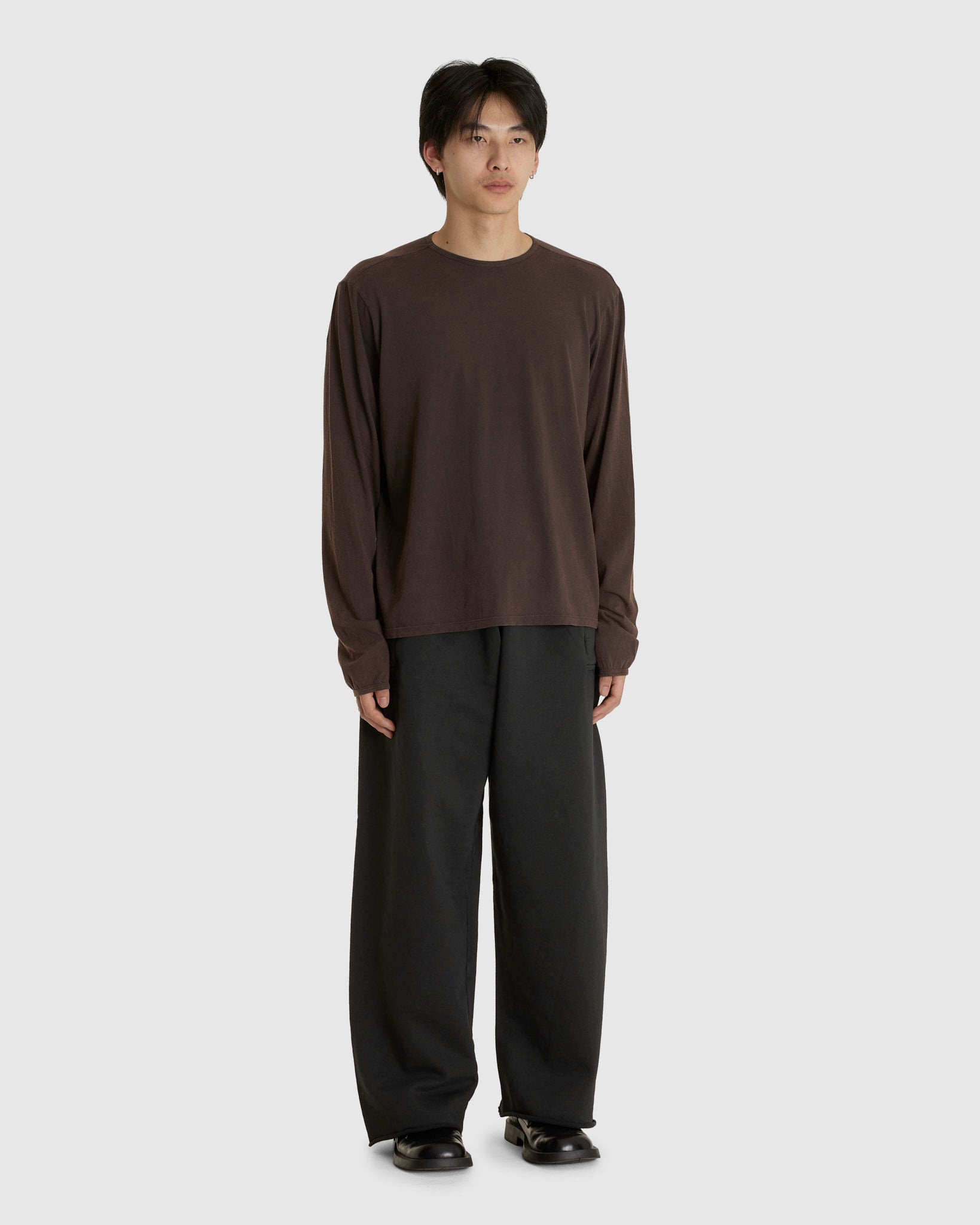 NO.87 ORGANIC COTTON LONGSLEEVE T-SHIRT BROWN