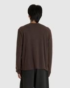 NO.87 ORGANIC COTTON LONGSLEEVE T-SHIRT BROWN