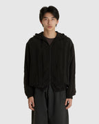 NO.216 DOUBLE CUPRO HOODED ZIPPER JACKET (M)