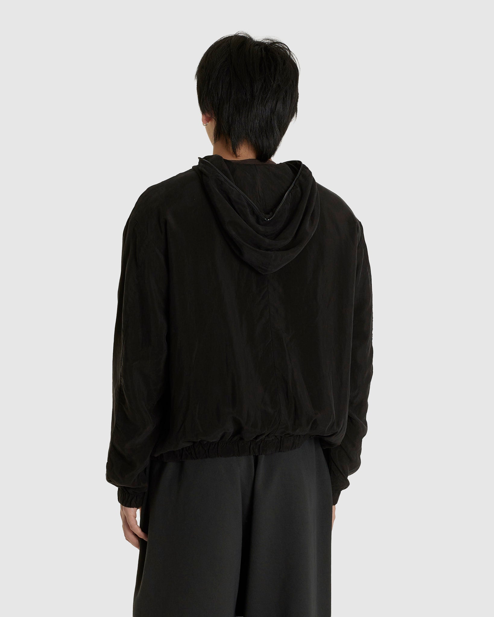 NO.216 DOUBLE CUPRO HOODED ZIPPER JACKET (M)