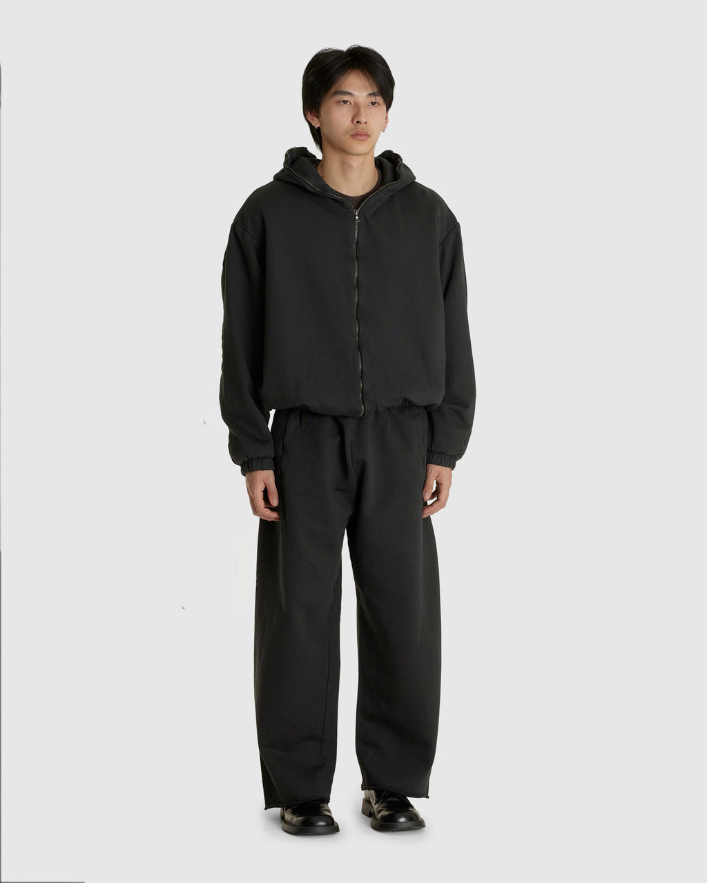 NO.216 FLEECE HOODED ZIPPER JACKET (M)