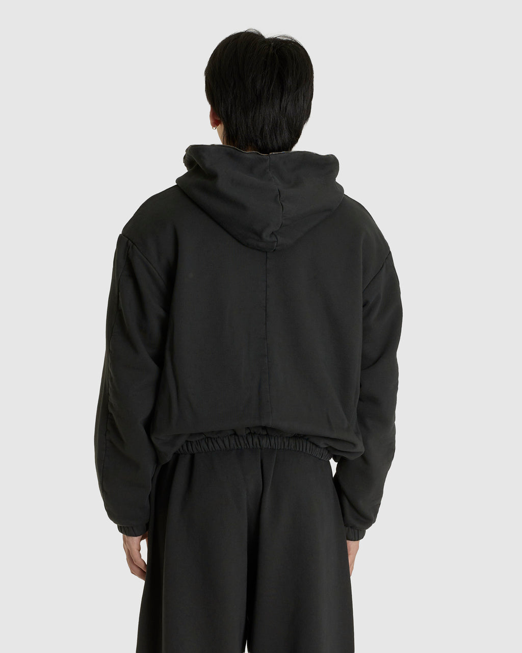 NO.216 FLEECE HOODED ZIPPER JACKET (M)