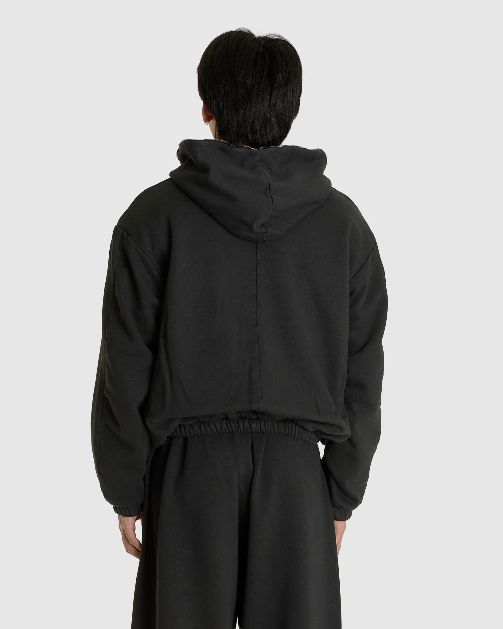 NO.216 FLEECE HOODED ZIPPER JACKET (M)