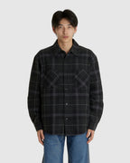 Whoppin Shirt Raven Check Ranch Cotton