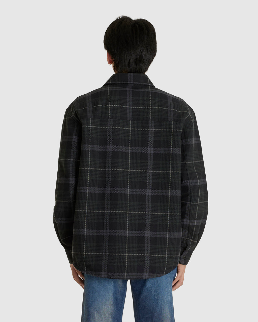 Whoppin Shirt Raven Check Ranch Cotton