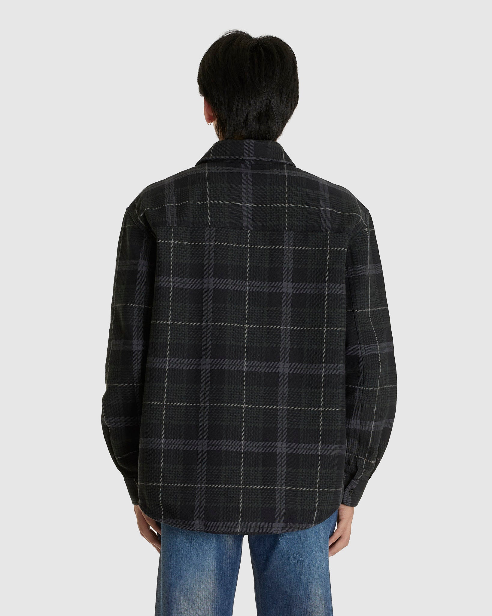 Whoppin Shirt Raven Check Ranch Cotton