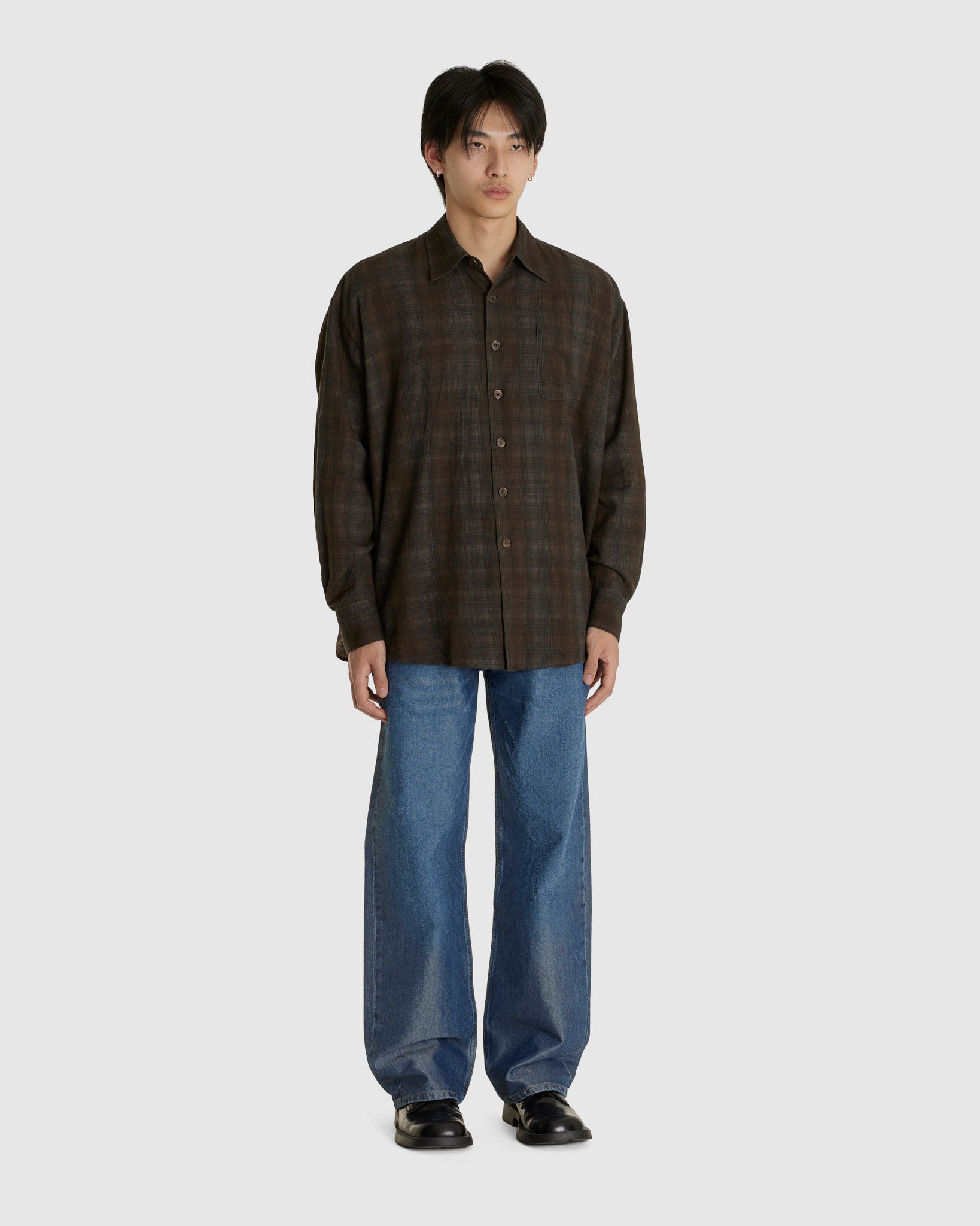 Borrowed Shirt More Check Print