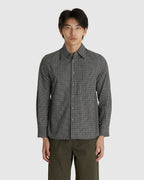 L/S Black Plaid Shirt