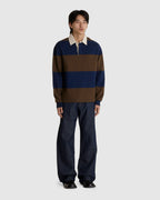 Another Rugby Polo Shirt 1.0 Navy Brown Stripe