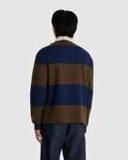 Another Rugby Polo Shirt 1.0 Navy Brown Stripe