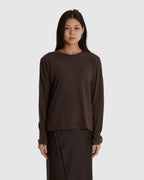 NO.87 ORGANIC COTTON LONGSLEEVE T-SHIRT BROWN