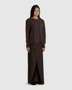 NO.87 ORGANIC COTTON LONGSLEEVE T-SHIRT BROWN