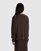 NO.87 ORGANIC COTTON LONGSLEEVE T-SHIRT BROWN