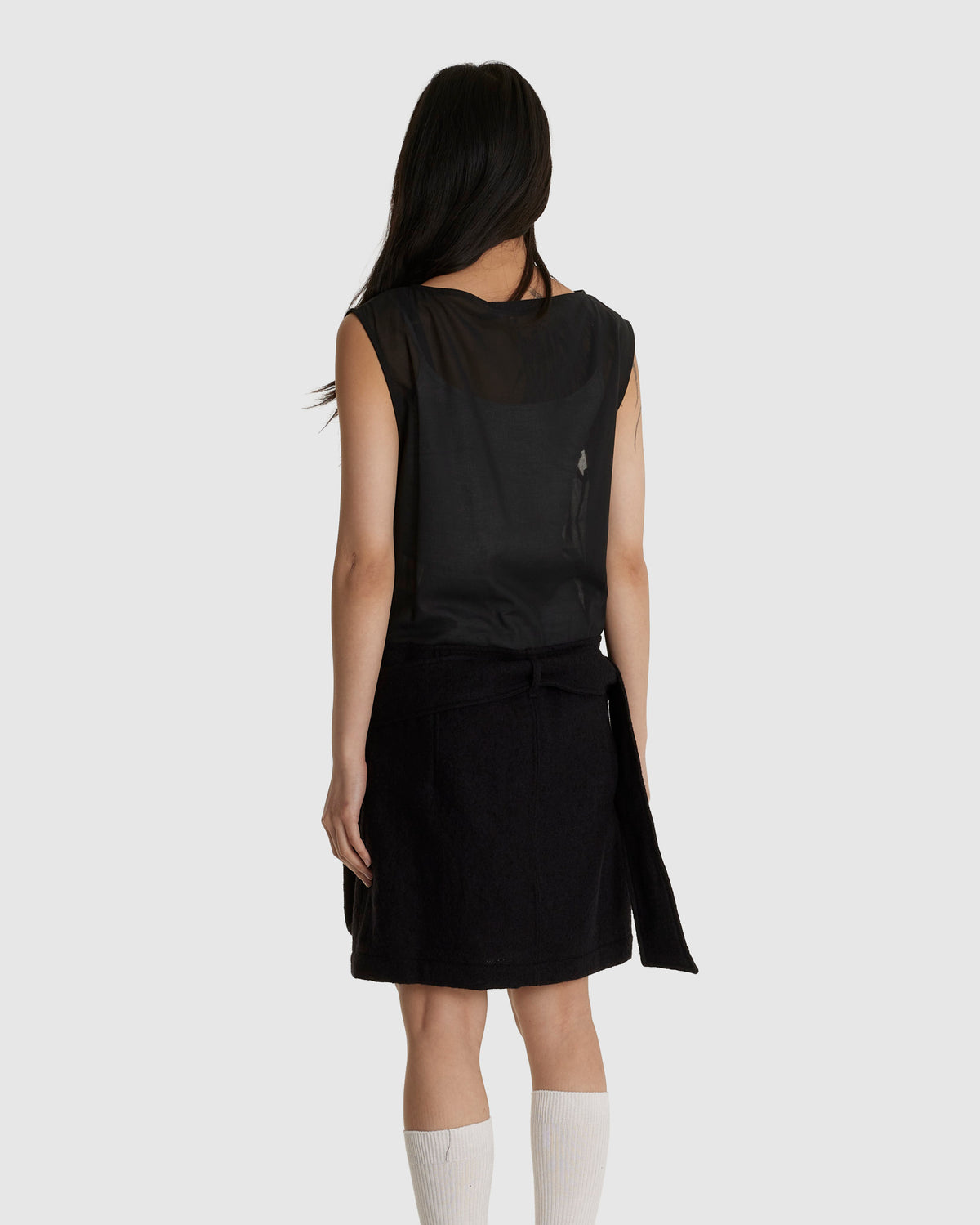 Twisted Mini Dress Black Echo Pristine Voile