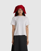 Cut Out Back Tee White