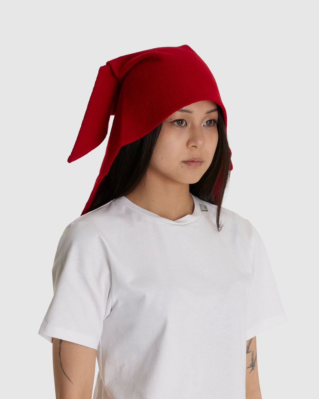 Lyra Felted Bonnet Red