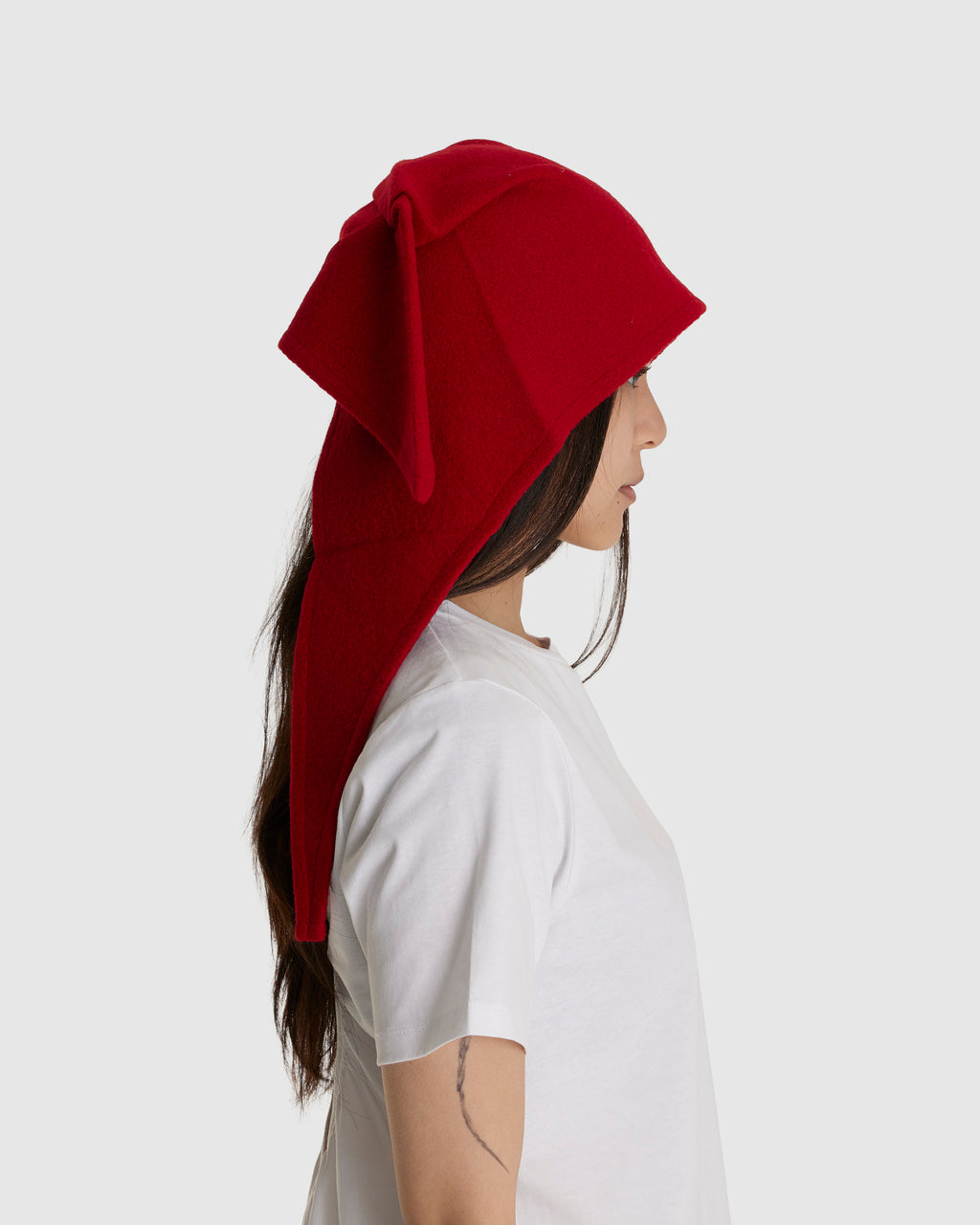 Lyra Felted Bonnet Red
