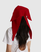 Lyra Felted Bonnet Red
