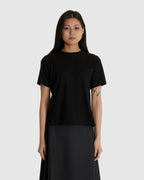 Cut Out Back Tee Black