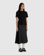 Cut Out Back Tee Black