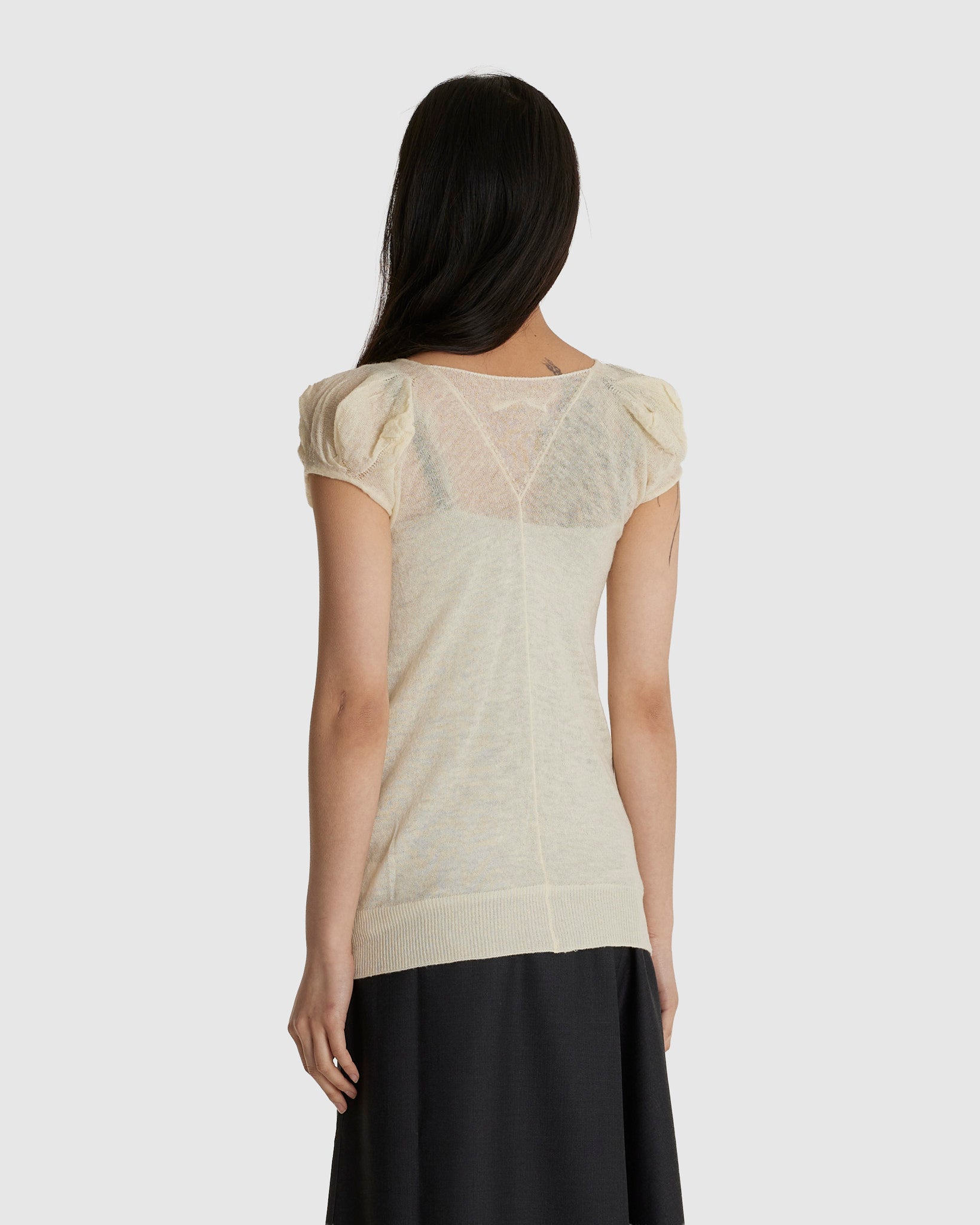 Mohair Puff Sleeve Top
