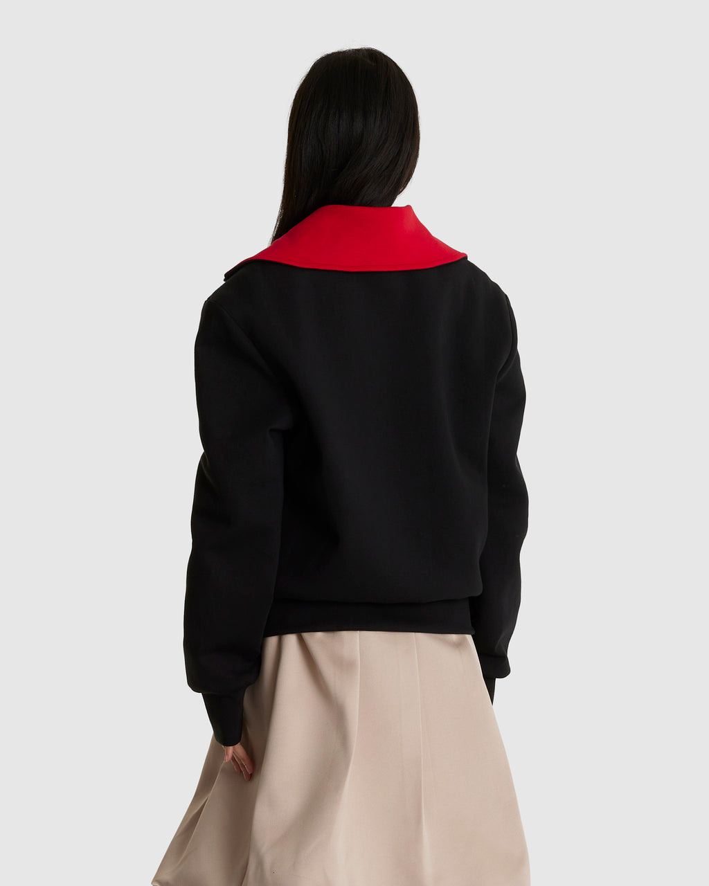 Reversible High-neck Zip Jersey Jacket (W)