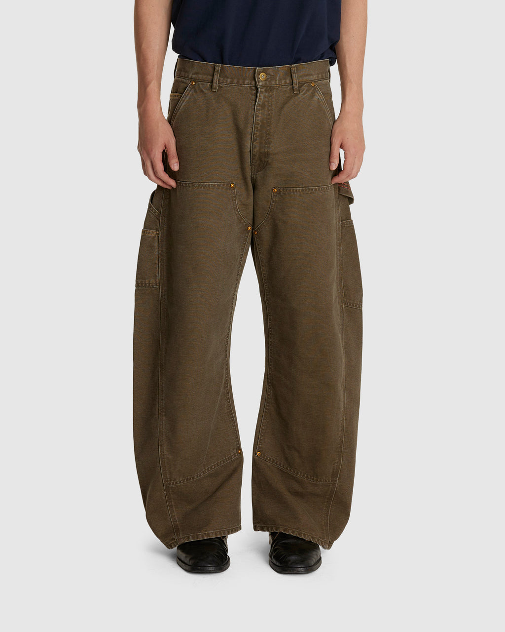 3D Cutting Painter Pants Khaki