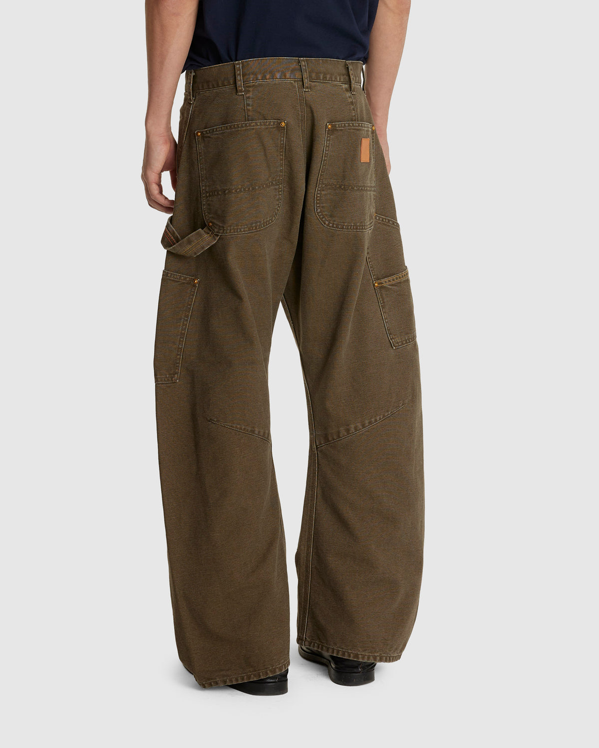 3D Cutting Painter Pants Khaki