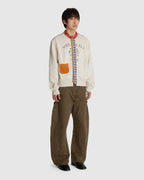 3D Cutting Painter Pants Khaki