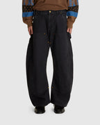 3D Cutting Painter Pants Black