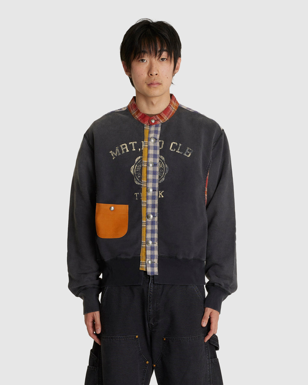 Vintage-finished Sweat Cardigan Black