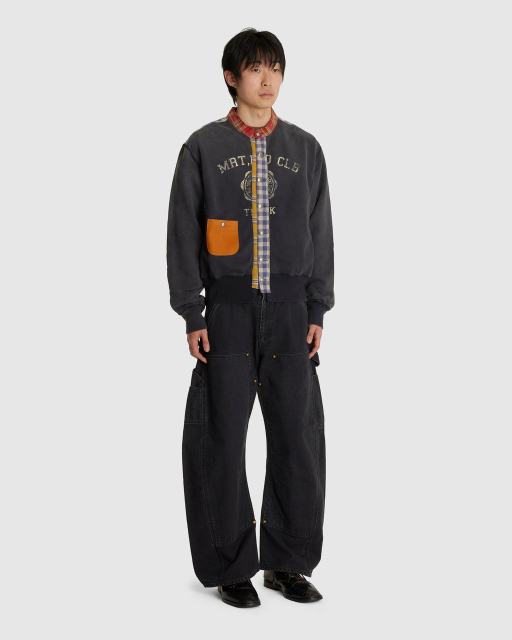 3D Cutting Painter Pants Black