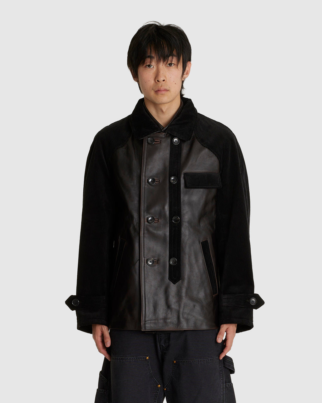 Combination Leather Jacket