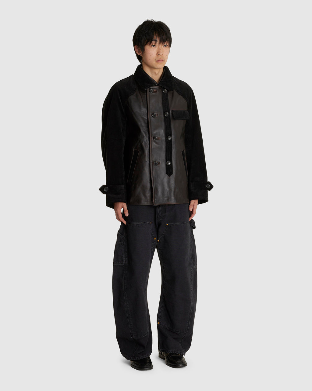 Combination Leather Jacket