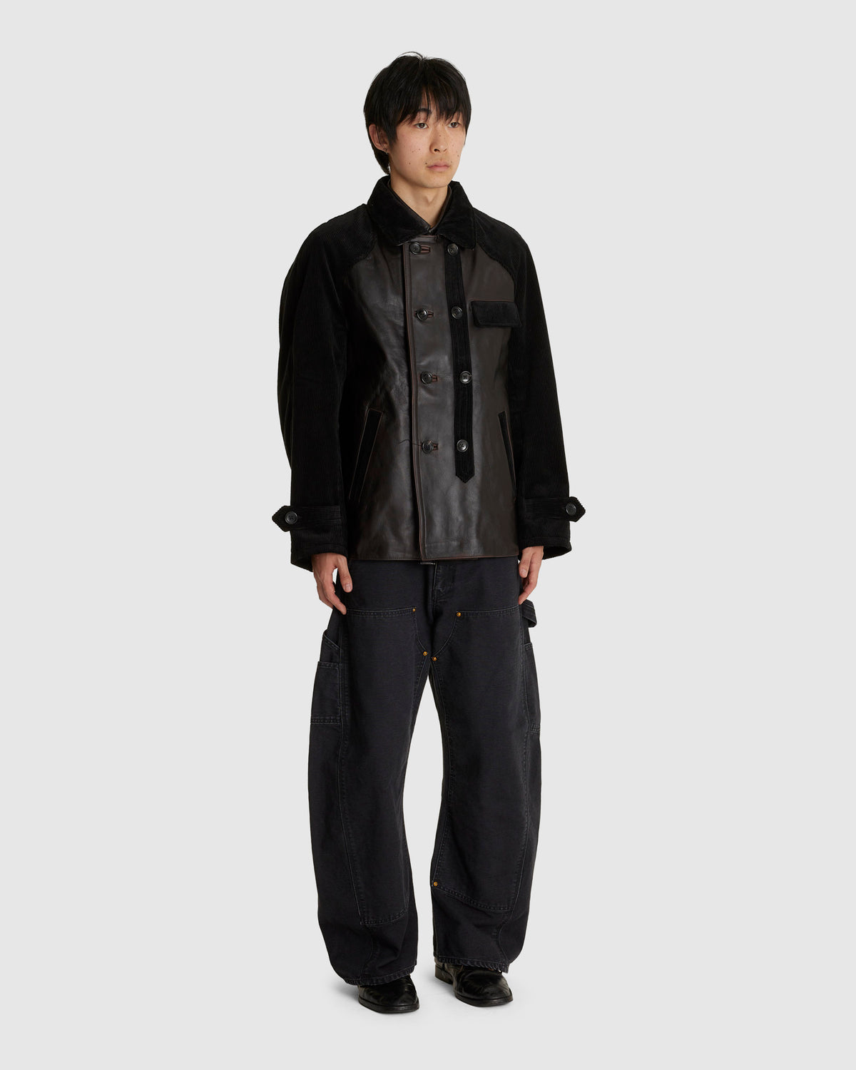 Combination Leather Jacket