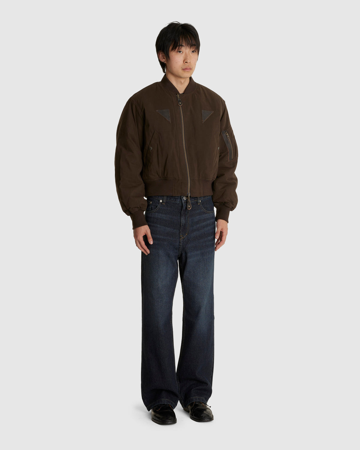 B-15 Leather Tab Sherpa Bomber