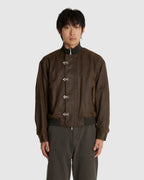 Washed Soft Feel Deck Hook Bomber Jacket