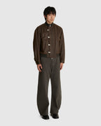 Washed Soft Feel Deck Hook Bomber Jacket