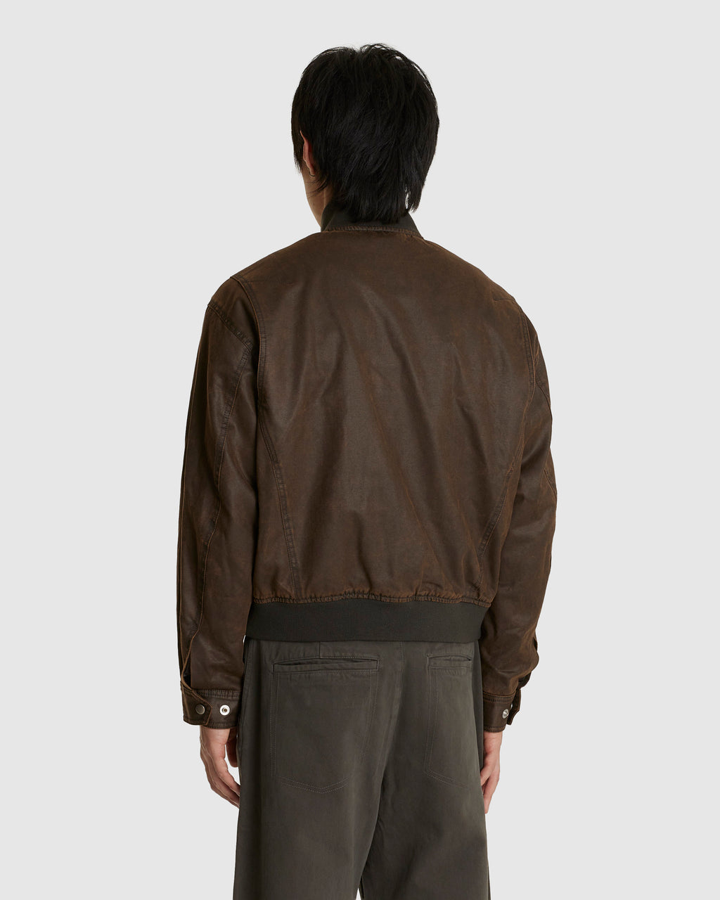 Washed Soft Feel Deck Hook Bomber Jacket