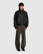Highneck Shearling Mixed MA-1 Jumper