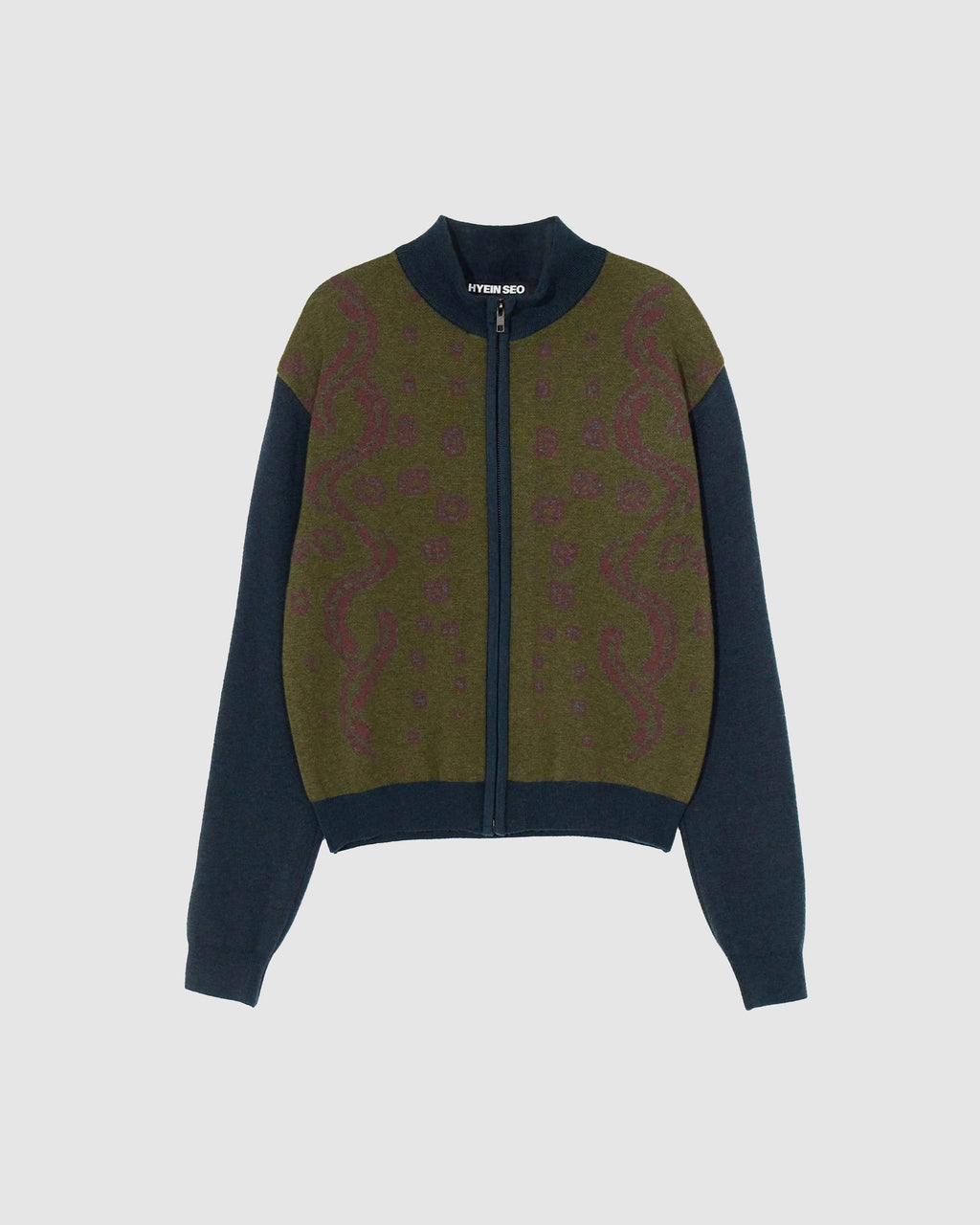 Graphic Knit Zip-up