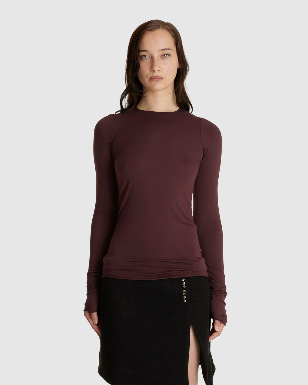 Basic LS Tee Wine