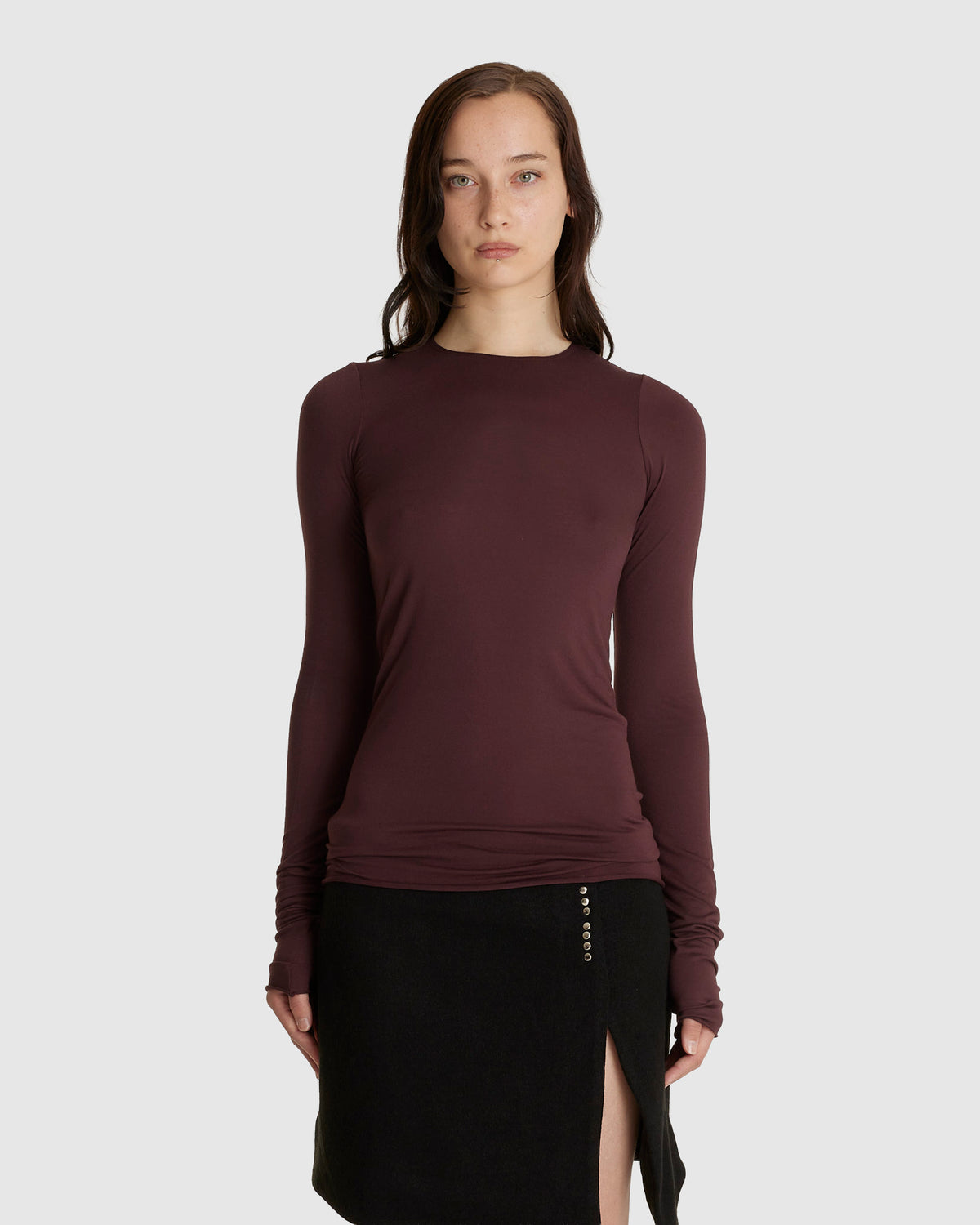 Basic LS Tee Wine