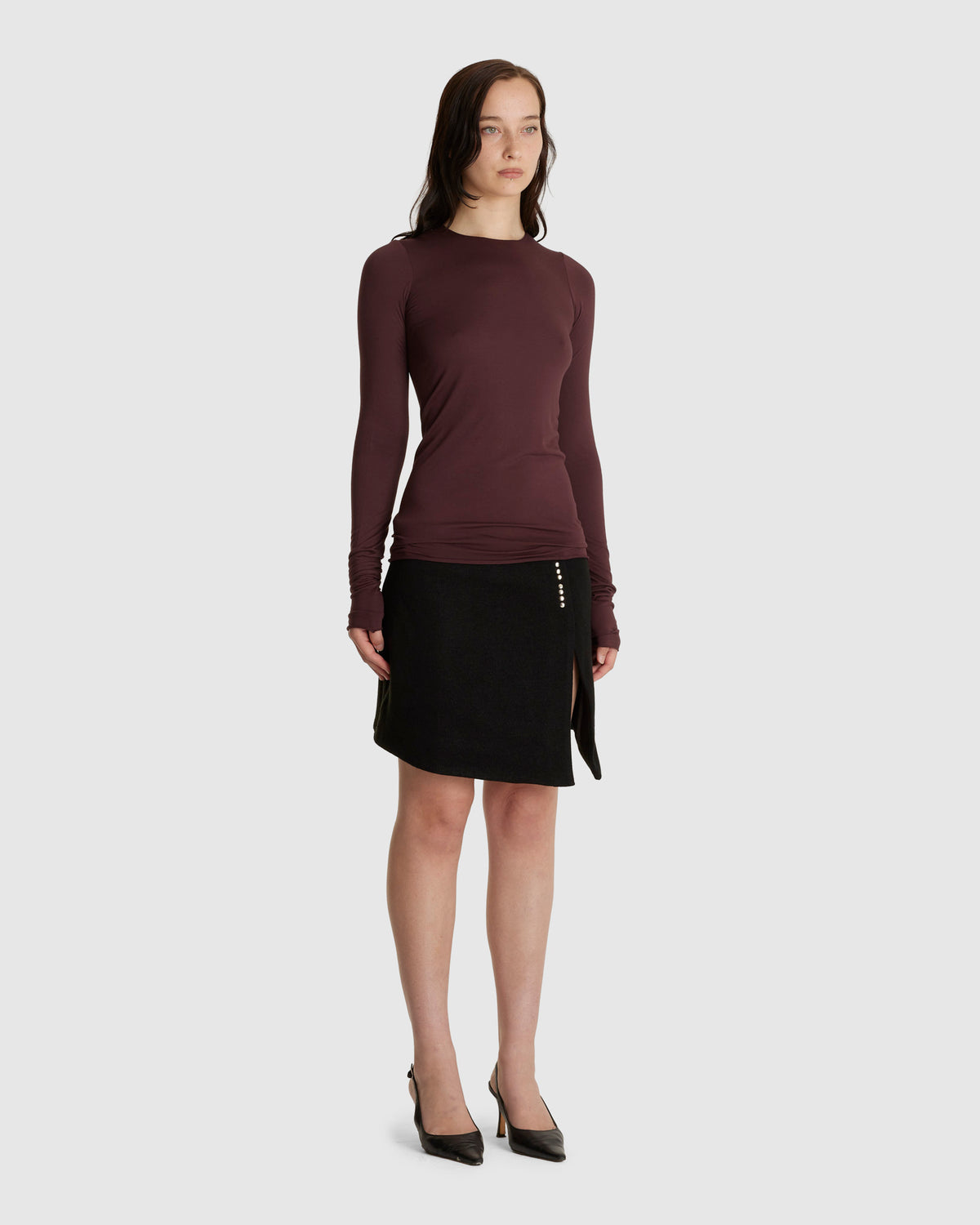 Basic LS Tee Wine