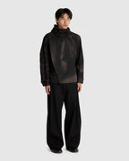 Sun-Bleached Asymmetric Front Jacket Black