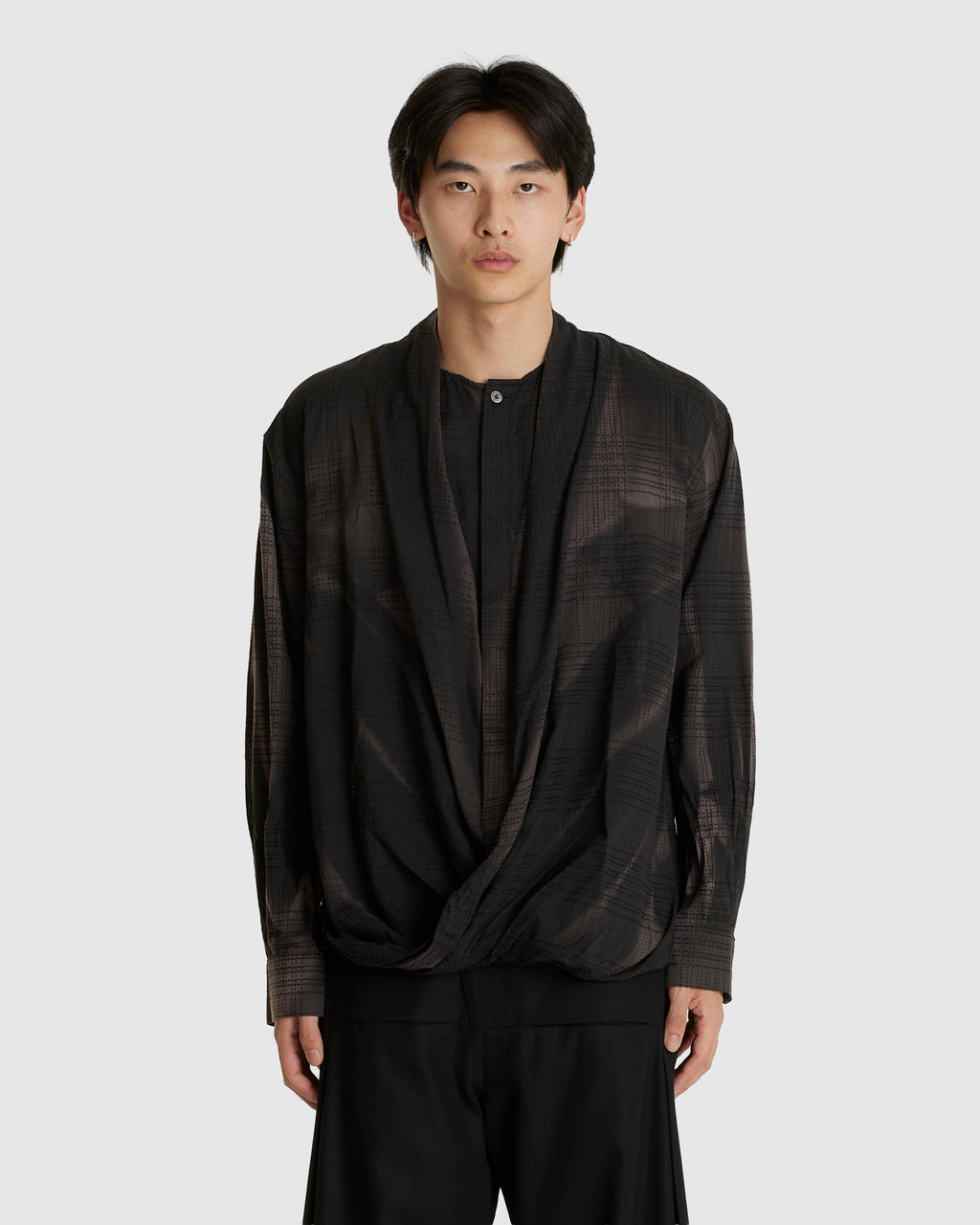 Sun-Bleached Drape Shirt Black