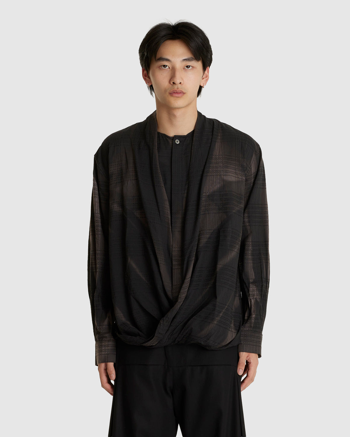 Sun-Bleached Drape Shirt Black