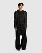 Sun-Bleached Drape Shirt Black