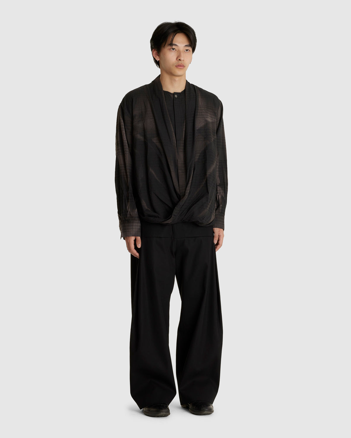 Sun-Bleached Drape Shirt Black