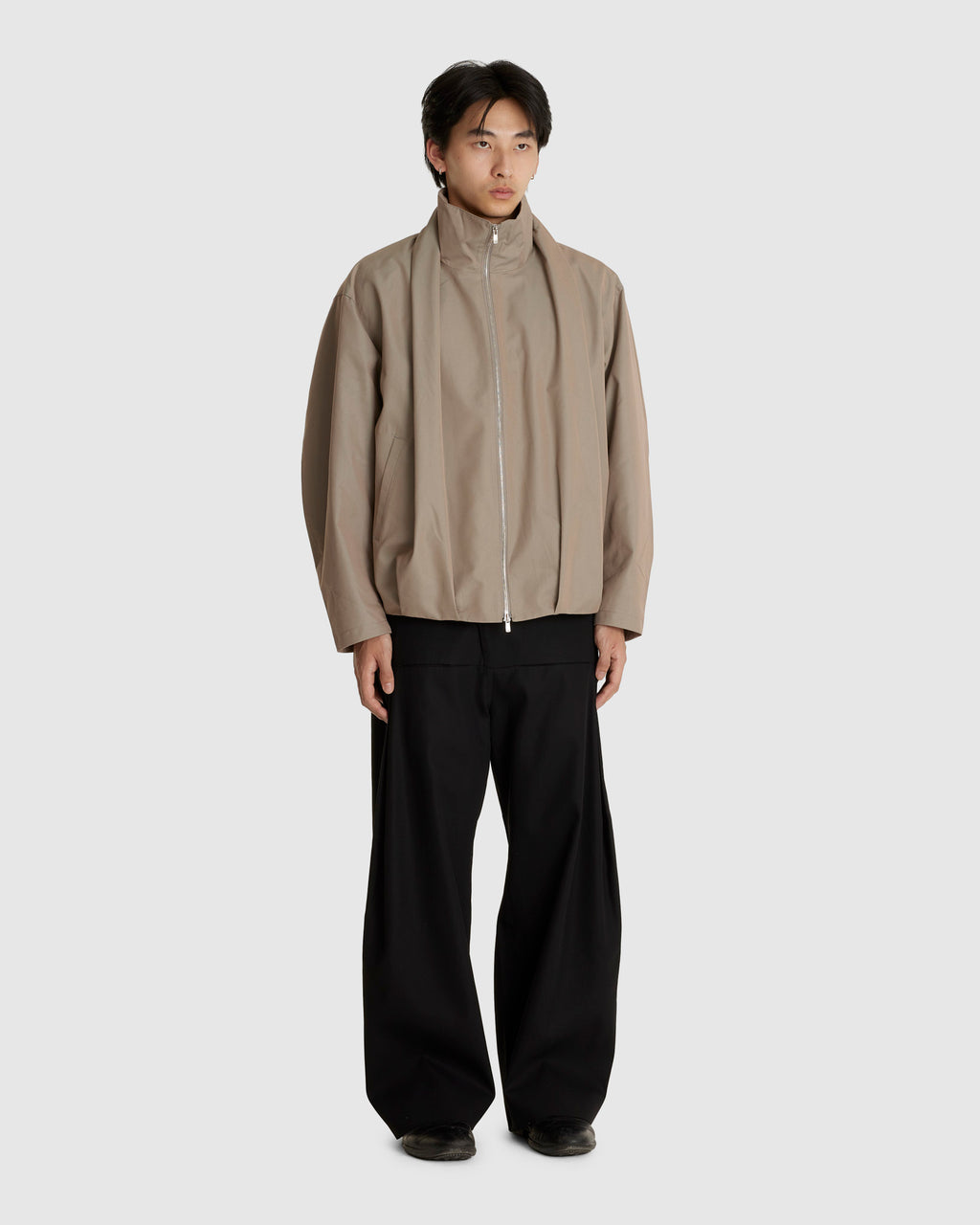 Shawl Collar Jacket Beige